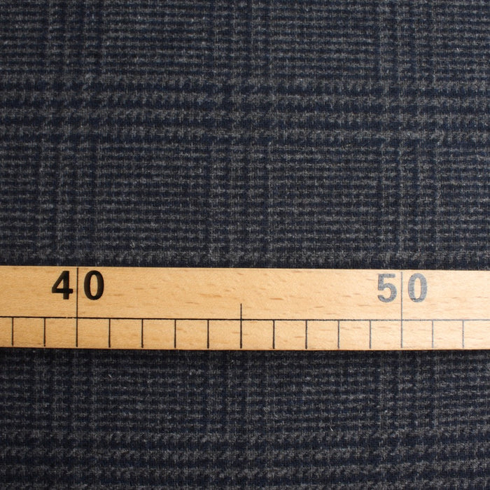 Wool Blend Prince of Wales Coating – Grey & Navy Check – Reorderable
