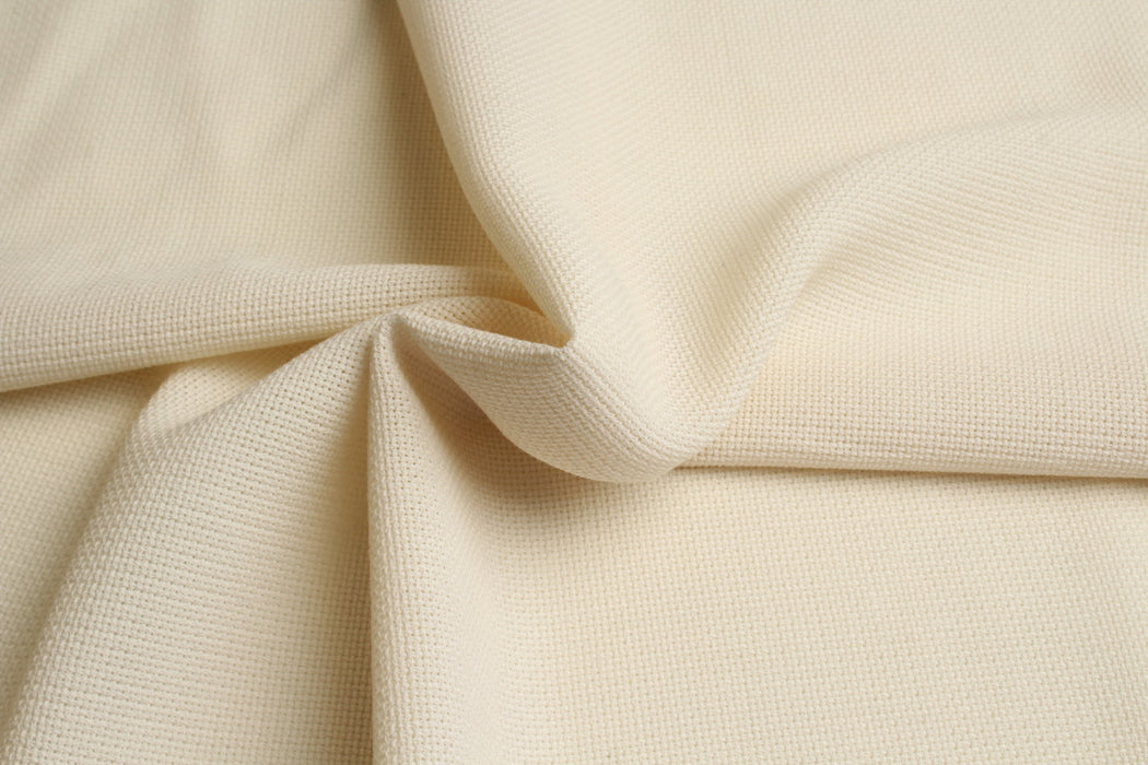 swatch-100% Virgin Wool Gauze – Sheer Fluid Etamine – Ecru – Designer Deadstock
