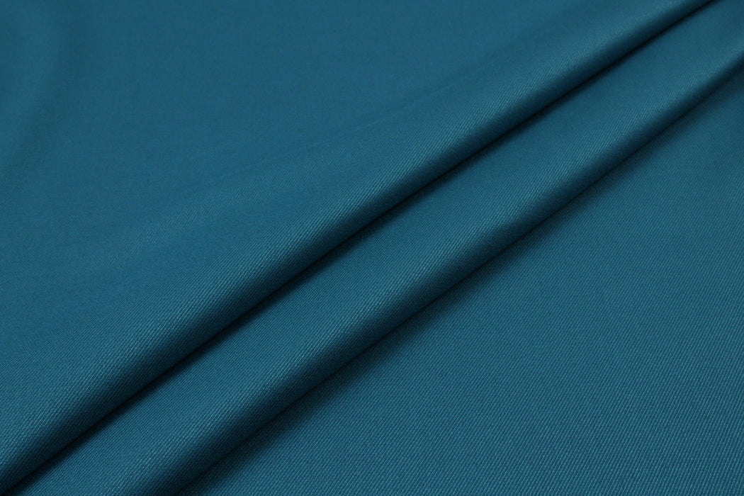 6 Mts Roll - Bamboo Twill for Trousers - Stretch (Petrol Blue) - OFFER: 12,10€/MT-Roll-FabricSight