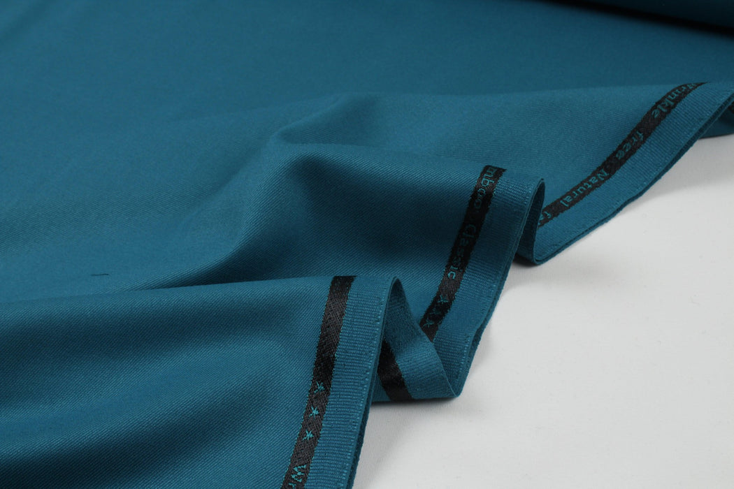 6 Mts Roll - Bamboo Twill for Trousers - Stretch (Petrol Blue) - OFFER: 12,10€/MT-Roll-FabricSight
