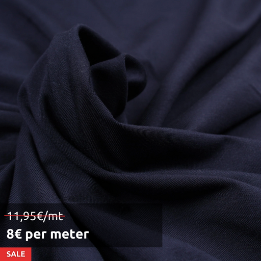 6 Mts - Stretch Modal Jersey for T-shirts (Navy) - OFFER: 8€/MT-Roll-FabricSight