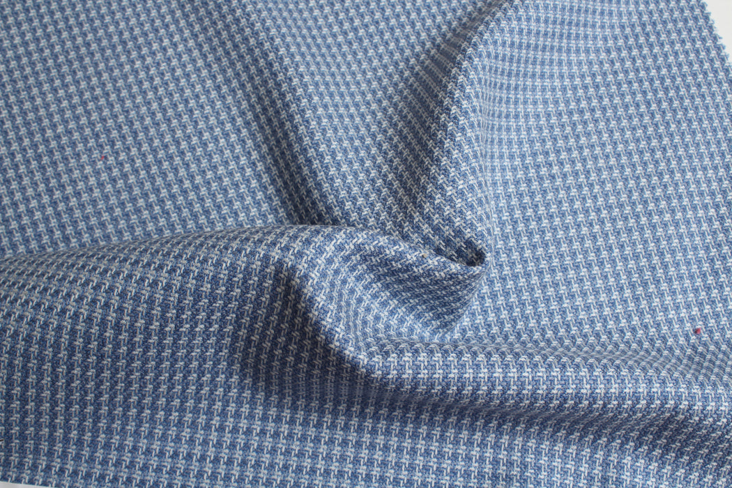 Yarn-Dyed Virgin Wool Micro-Check – Italian Designer Deadstock