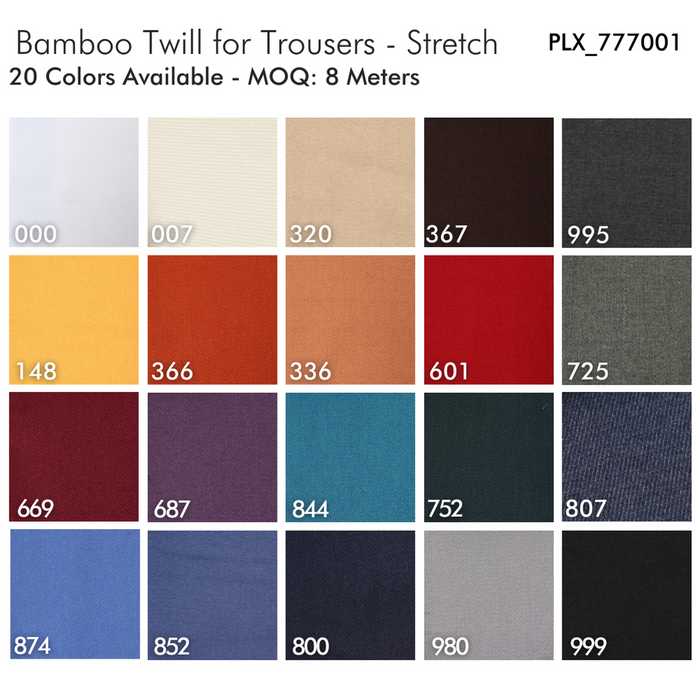 7 Mts Roll - Bamboo Twill for Trousers - Stretch (Dark Denim) - OFFER: 12,10€/Mt-Roll-FabricSight