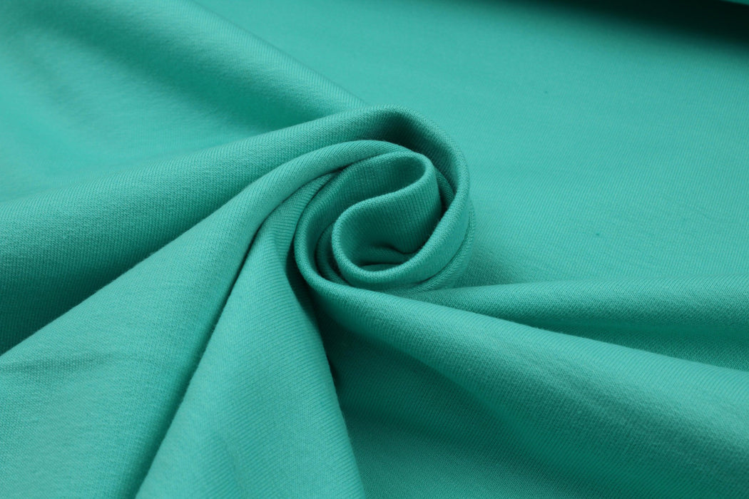 7 Mts Roll - Brushed Fleece Organic Cotton (Turquoise) - OFFER: 6,50€/Meter-Roll-FabricSight