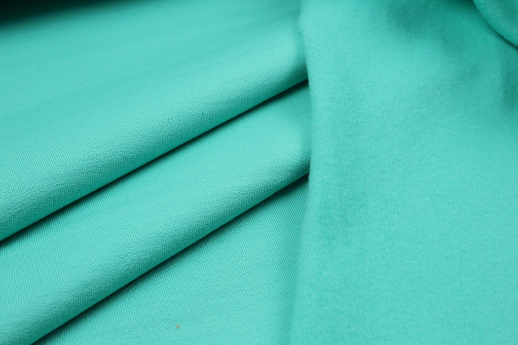 7 Mts Roll - Brushed Fleece Organic Cotton (Turquoise) - OFFER: 6,50€/Meter-Roll-FabricSight