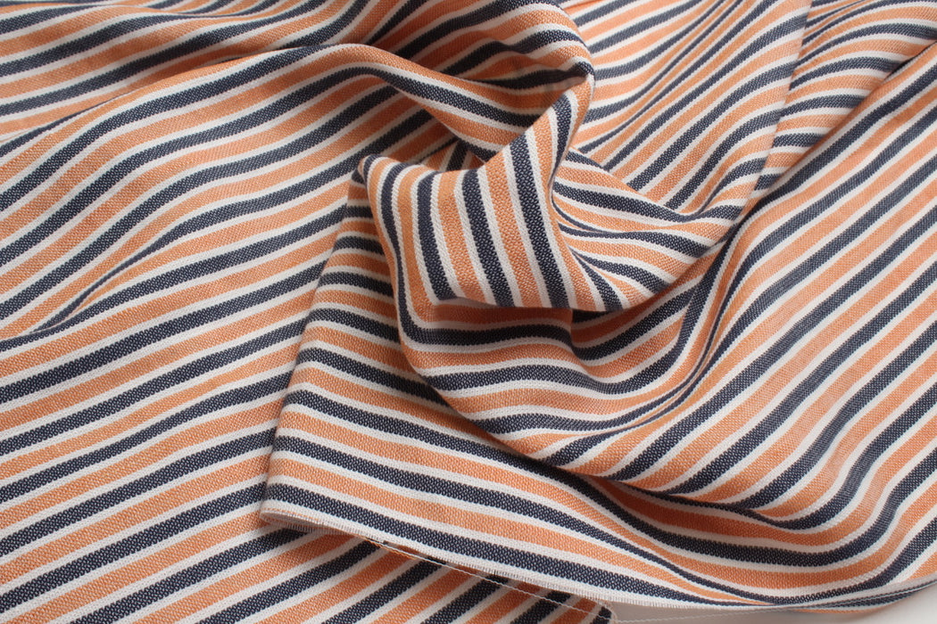 Linen-Viscose-Cotton Stripe – Multicolor – Spanish Deadstock