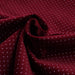 8 Mts Roll - Cotton Stretch Woven Velvet - Dots Print (Burgundy) - OFFER: 10,75€/mt-Roll-FabricSight