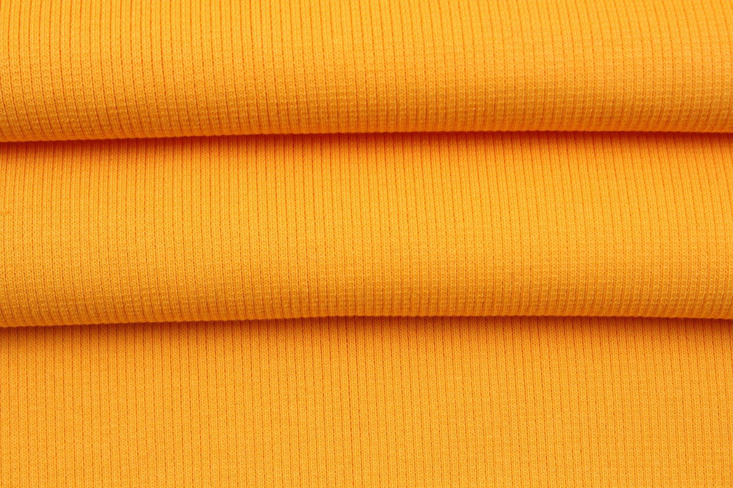 8 Mts Roll - Organic Cotton Stretch Rib 2x2 (Mango Sorbet) - OFFER: 6,50€/MT-Roll-FabricSight