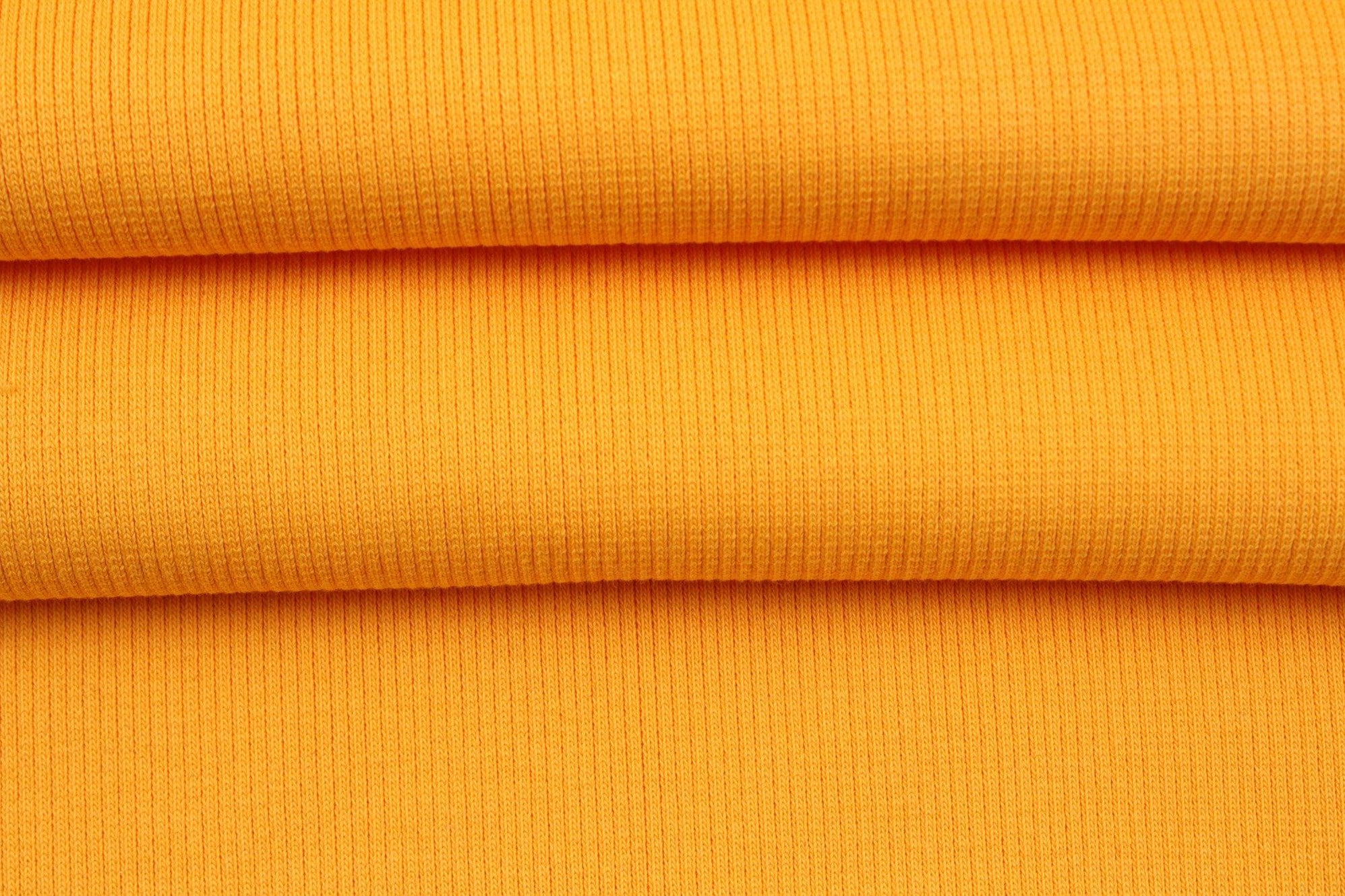 Offer Organic Cotton Stretch Rib 2x2 - Mango | Buy Fabrics Online ...