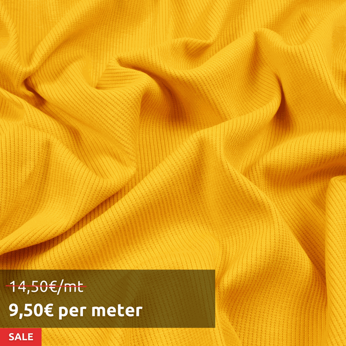 Offer Stretch Cotton Rib 2x2 for Tops - Yellow | Buy Fabrics Online ...