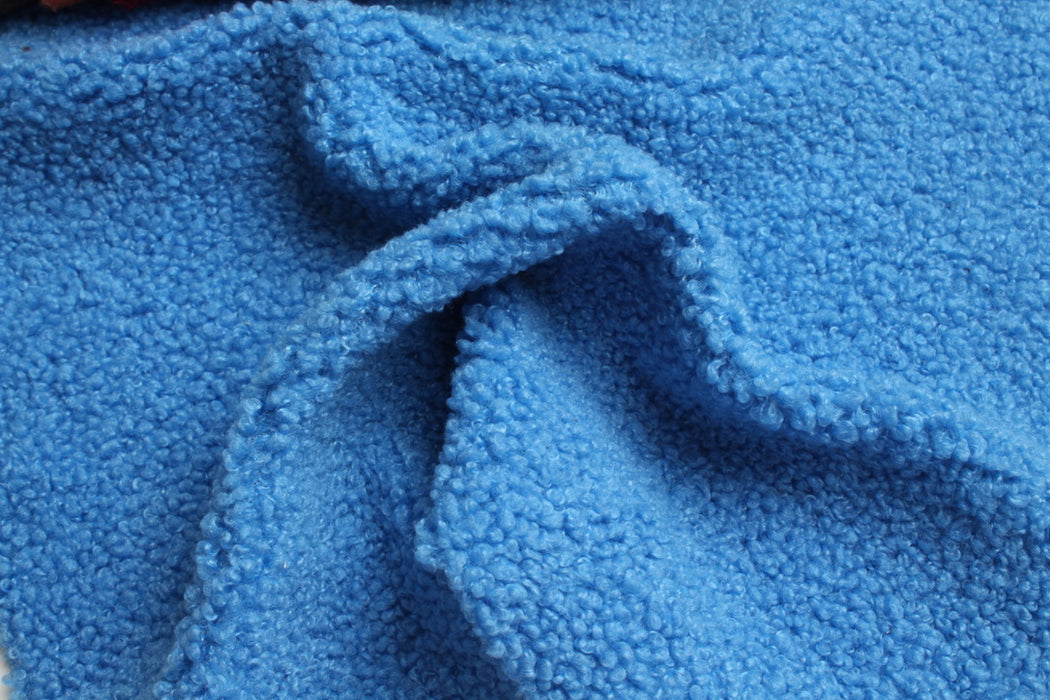 Soft Knitted Teddy Bouclé Fabric – 100% Polyester – 14 Colors