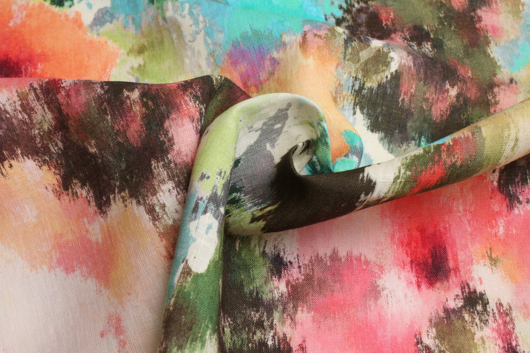 Printed Mid-Weight Washed Linen