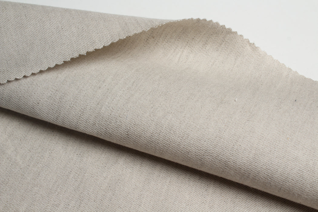 Stretch Linen Cotton Twill – European Flax® – Natural Beige
