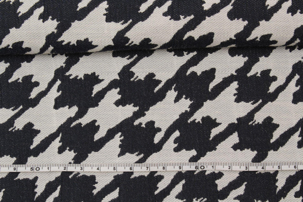 Abstract Big Houndstooth Jacquard-Fabric-FabricSight