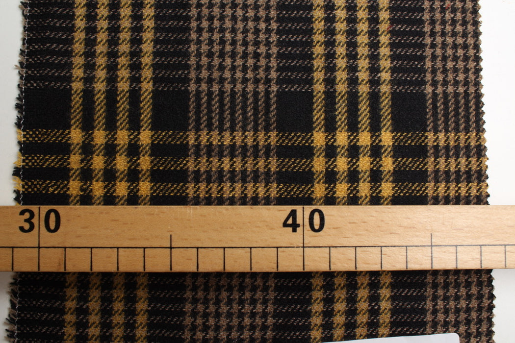 swatch-Yarn-Dyed Wool Cotton Check Fabric – Italian Designer Deadstock
