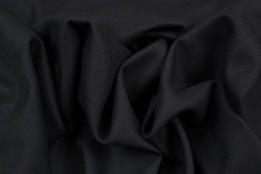 Bamboo Twill for Trousers - Stretch - Black (1 Meter Remnant)-Remnant-FabricSight