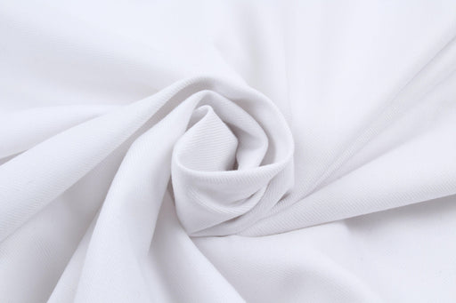 Bamboo Twill for Trousers - Stretch - Optical White (1 Meter Remnant)-Remnant-FabricSight