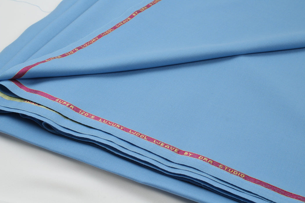 Bespoke - Tailoring Super 120's Wool Stretch - Dobleau/Glacier-Fabric-FabricSight