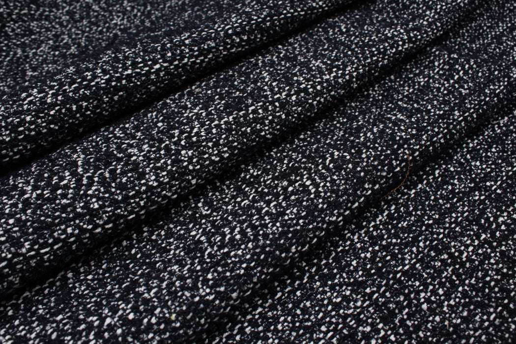 Bicolor Bouclé Tweed - Linen Blend Stretch-Fabric-FabricSight