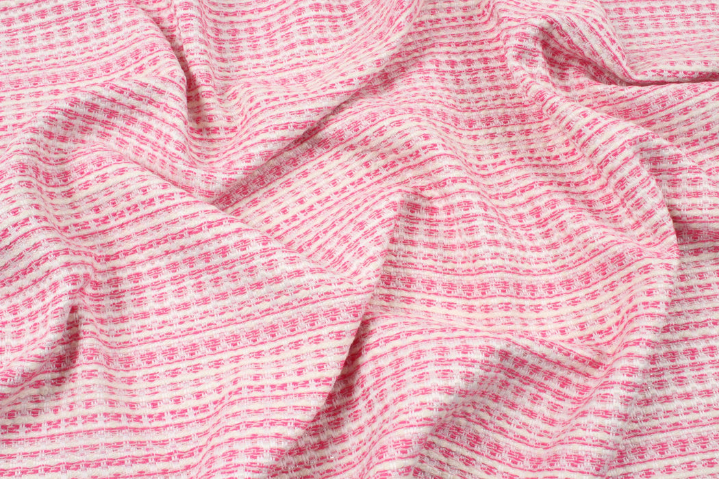 Bicolor Jacquard Tweed - Stripes with Lurex-Fabric-FabricSight