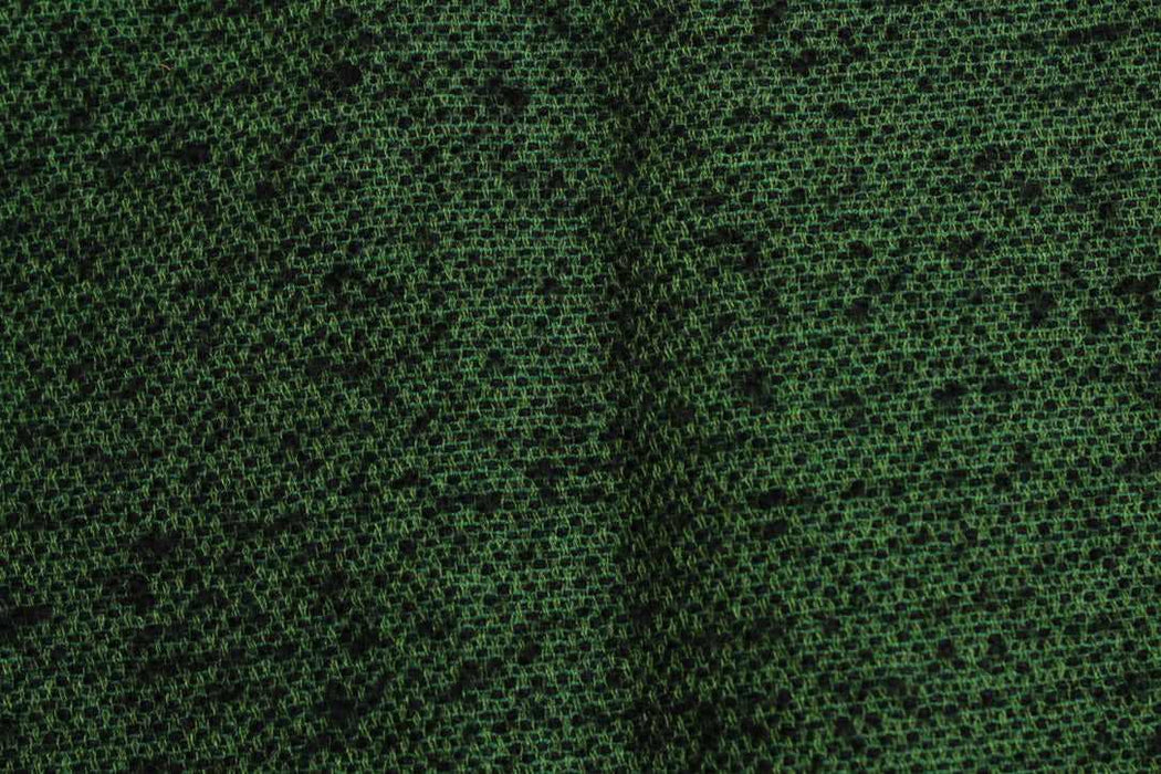 Black & Green Wool Blend Tweed Bouclé – Made in Spain-Fabric-FabricSight