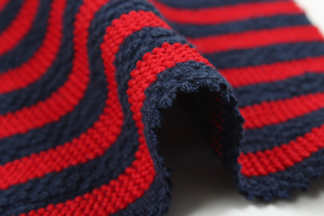 Bouclé Stretch Tweed Stripes - Cotton Blend-Fabric-FabricSight