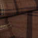 Brown 100% Virgin Wool Windowpane Tartan – Premium Designer Stock-Fabric-FabricSight
