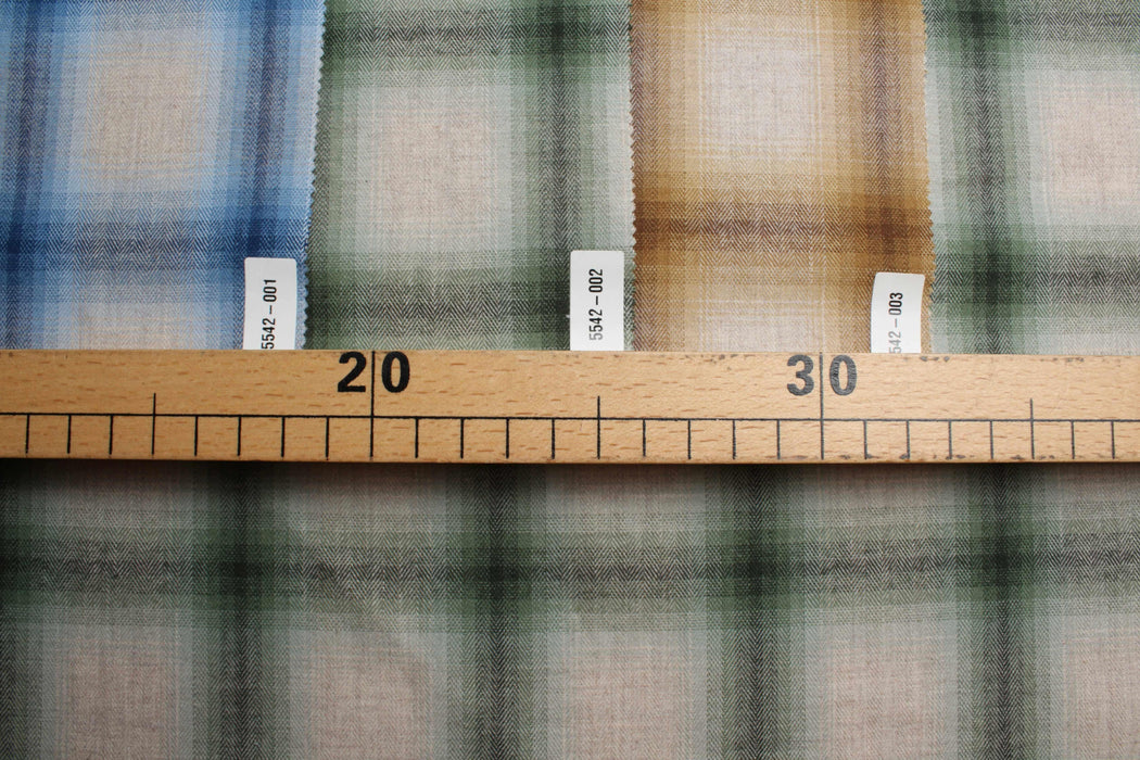 Brushed Cotton Flannel – Blurred Checks-Fabric-FabricSight