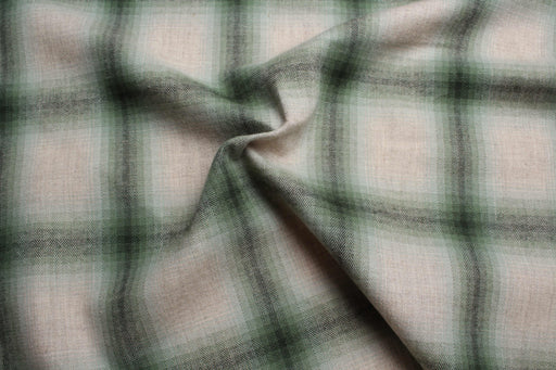 Brushed Cotton Flannel – Blurred Checks-Fabric-FabricSight