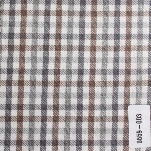 Brushed Cotton Flannel – Checks Shirting (3 Variants)-Fabric-FabricSight
