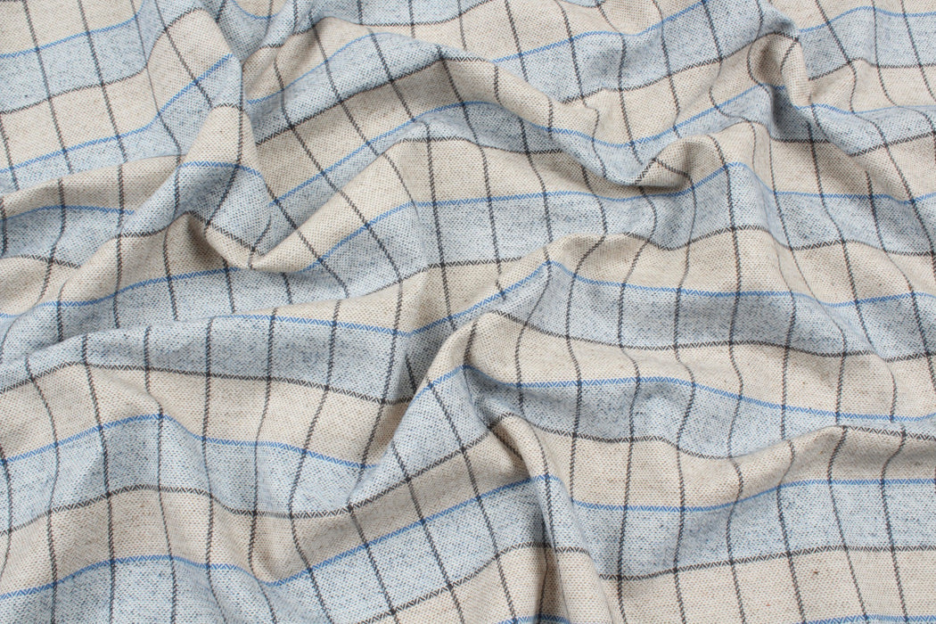 Brushed Cotton Jacquard - Checks-Fabric-FabricSight