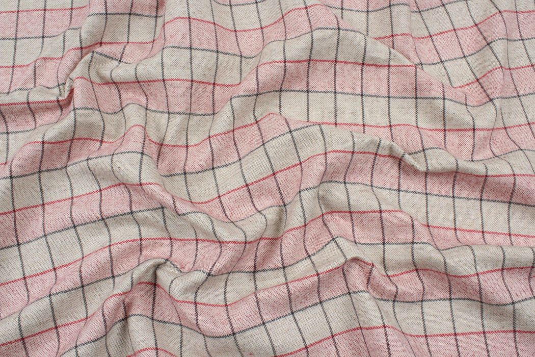 Brushed Cotton Jacquard - Checks-Fabric-FabricSight