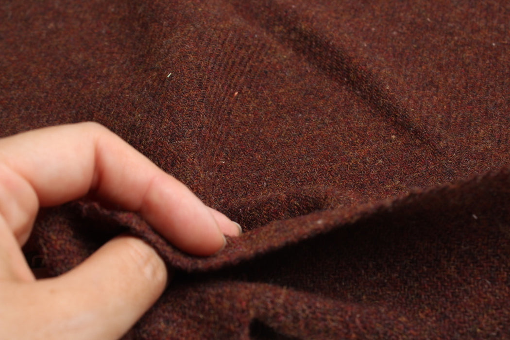 swatch-Luxury Shetland Wool Fabric – Soft Italian Designer Deadstock