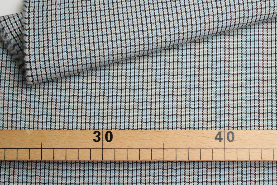 Yarn-Dyed Virgin Wool Small-Check – Italian Designer Deadstock