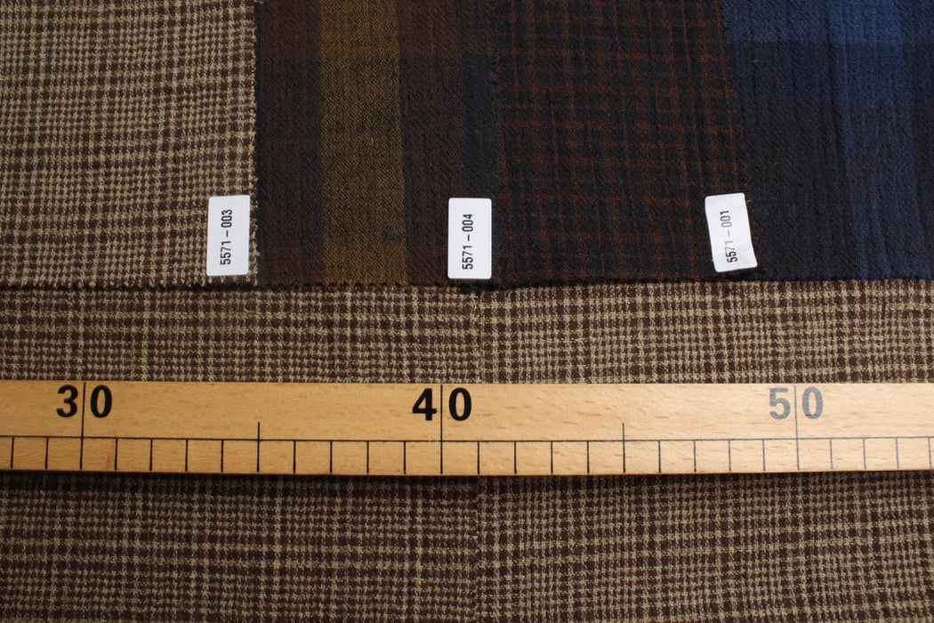 Cotton Linen Double Gauze – Soft Checked Fabric – Seasonal Collection