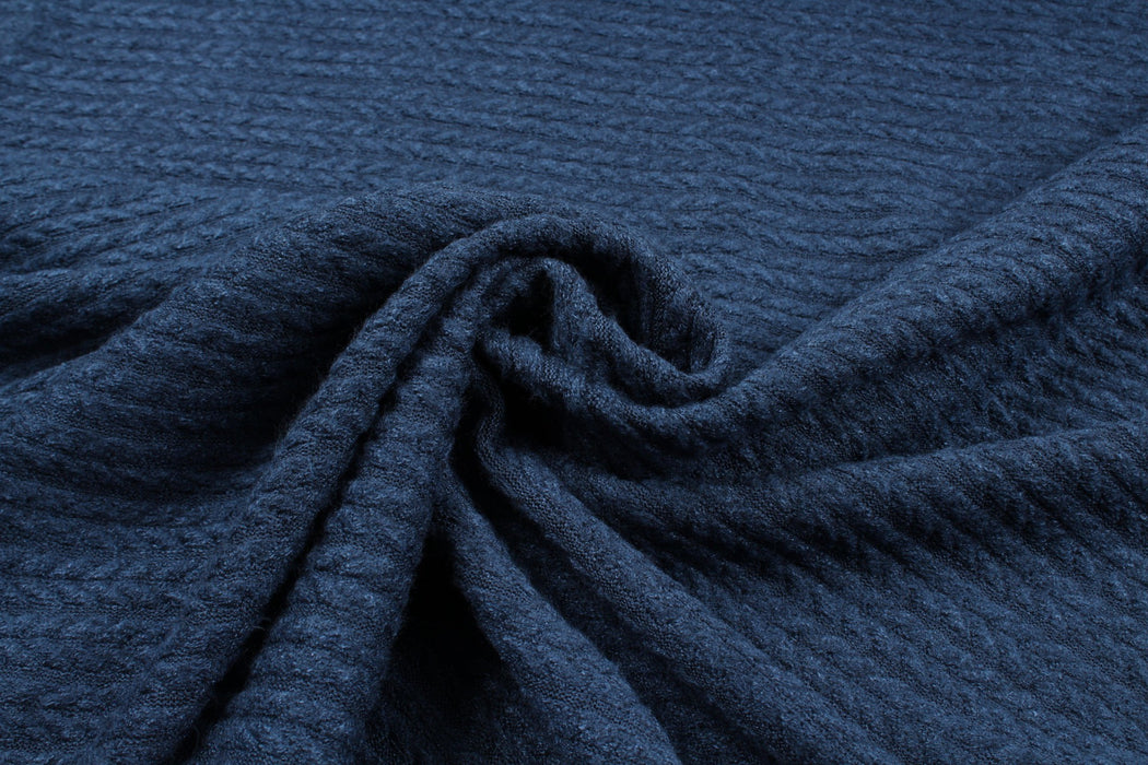 Cashmere Touch Knitted Jacquard - Cable-knit-Roll-FabricSight