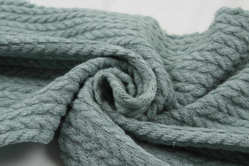 Cashmere Touch Knitted Jacquard - Cable-knit-Roll-FabricSight