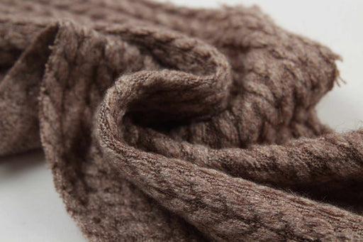 Cashmere Touch Knitted Jacquard - Cable-knit-Roll-FabricSight