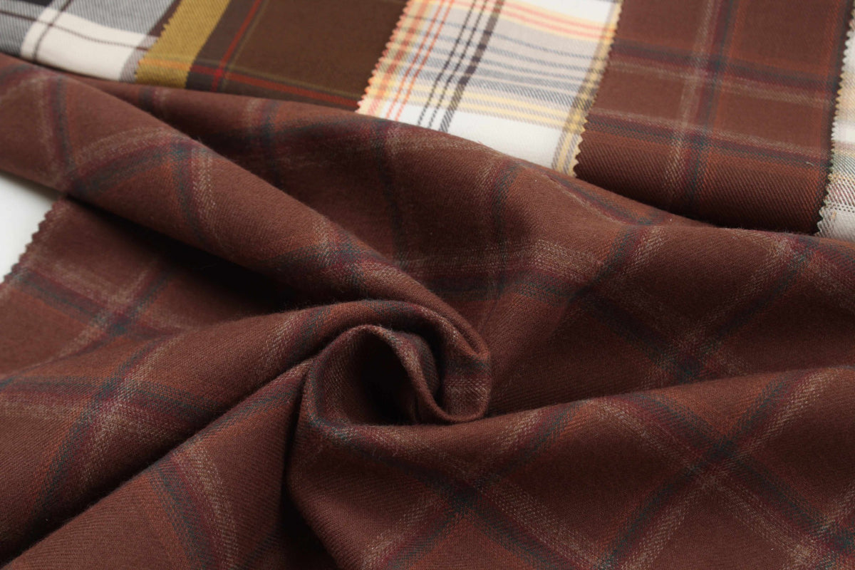 Checks Cotton Brushed Flannel - 3 Variants | Buy Fabrics Online ...