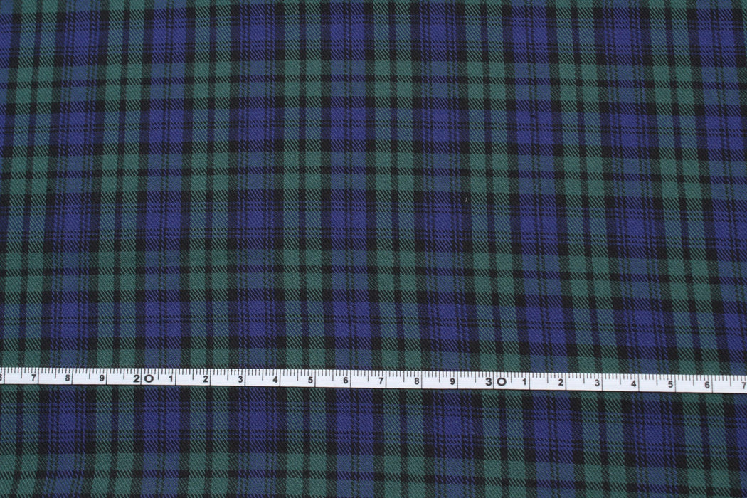 Checks Cotton Flannel - Blue/Green - Remnant-Remnant-FabricSight