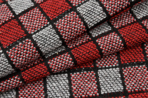 Checks Recycled Wool Jacquard for Coats - 4 colors available-Fabric-FabricSight