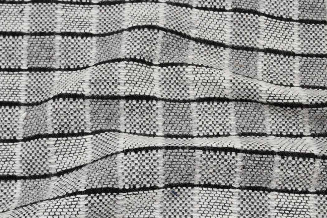 Checks Recycled Wool Jacquard for Coats - 4 colors available-Fabric-FabricSight