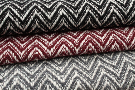 Chevron Jacquard Recycled Wool - Double Face-Fabric-FabricSight