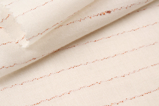 Copper Lamé White - Stripes-Fabric-FabricSight