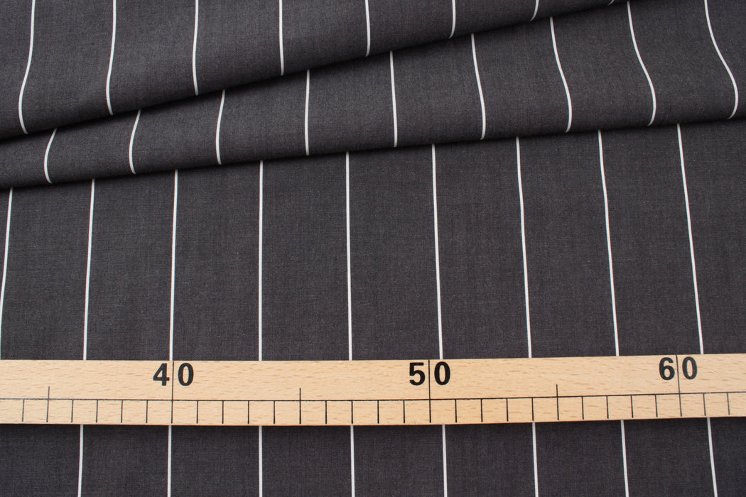 Cotton 60/2 Poplin - Stripes - 1 Meter Remnant-Remnant-FabricSight