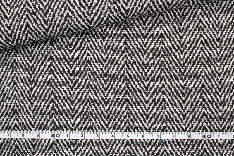 Cotton Blend Tweed for Coats - Chevron - BATEA-Fabric-FabricSight