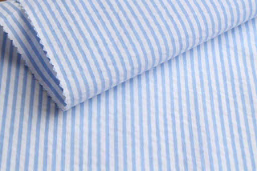 Cotton Candy Stripe Seersucker – Lightweight Shirting Fabric – 7 Colors-Fabric-FabricSight