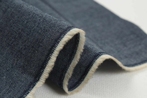 Cotton Chambray Denim for Shirting - Indigo (Remnant 1 Meter)-Remnant-FabricSight