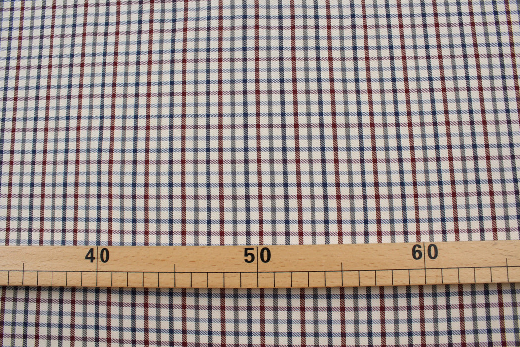 Cotton Checks Twill for Shirting - Multicolor-Fabric-FabricSight