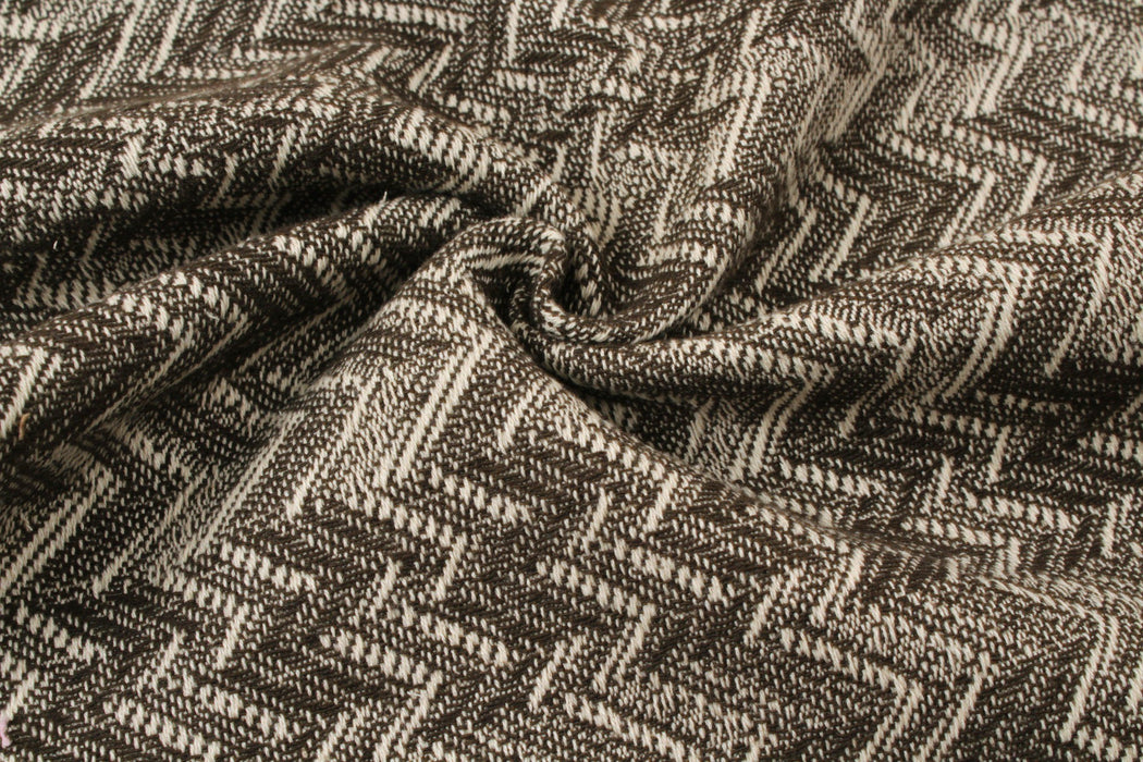Cotton Chevron Brown-Fabric-FabricSight
